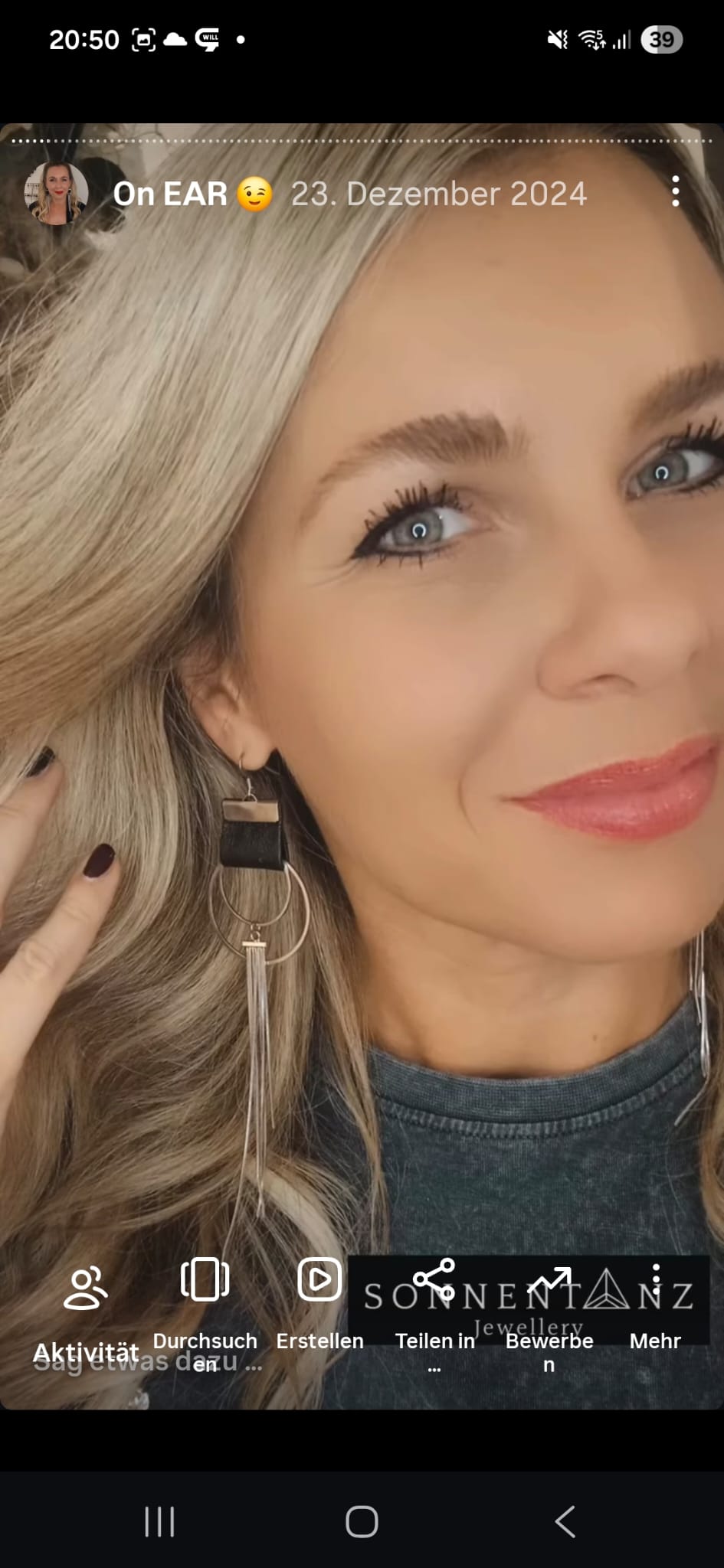 Sonnentanz Jewellery – Ohrringe Nahaufnahme