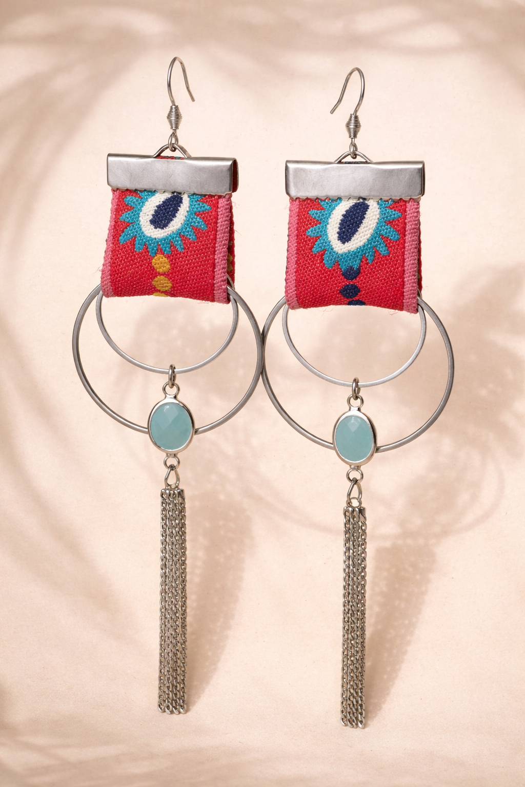 Boho Statement Ohrringe handgefertigt aus Steiermark